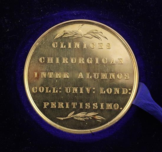 University College, London, a Robert Liston gold (18ct) medal after Wyon, inscribed, G. M. W. Hodges, Winter Session, 1905-6,